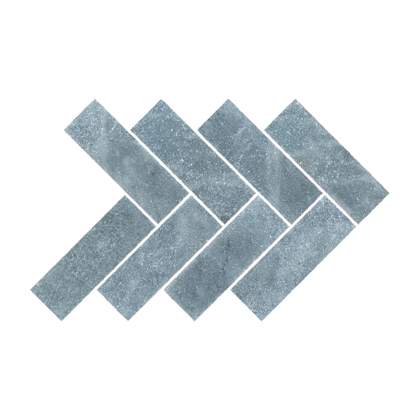 Ash Blue Herringbone Marble Tile Tumbled 100 x 305 x 10 (1)