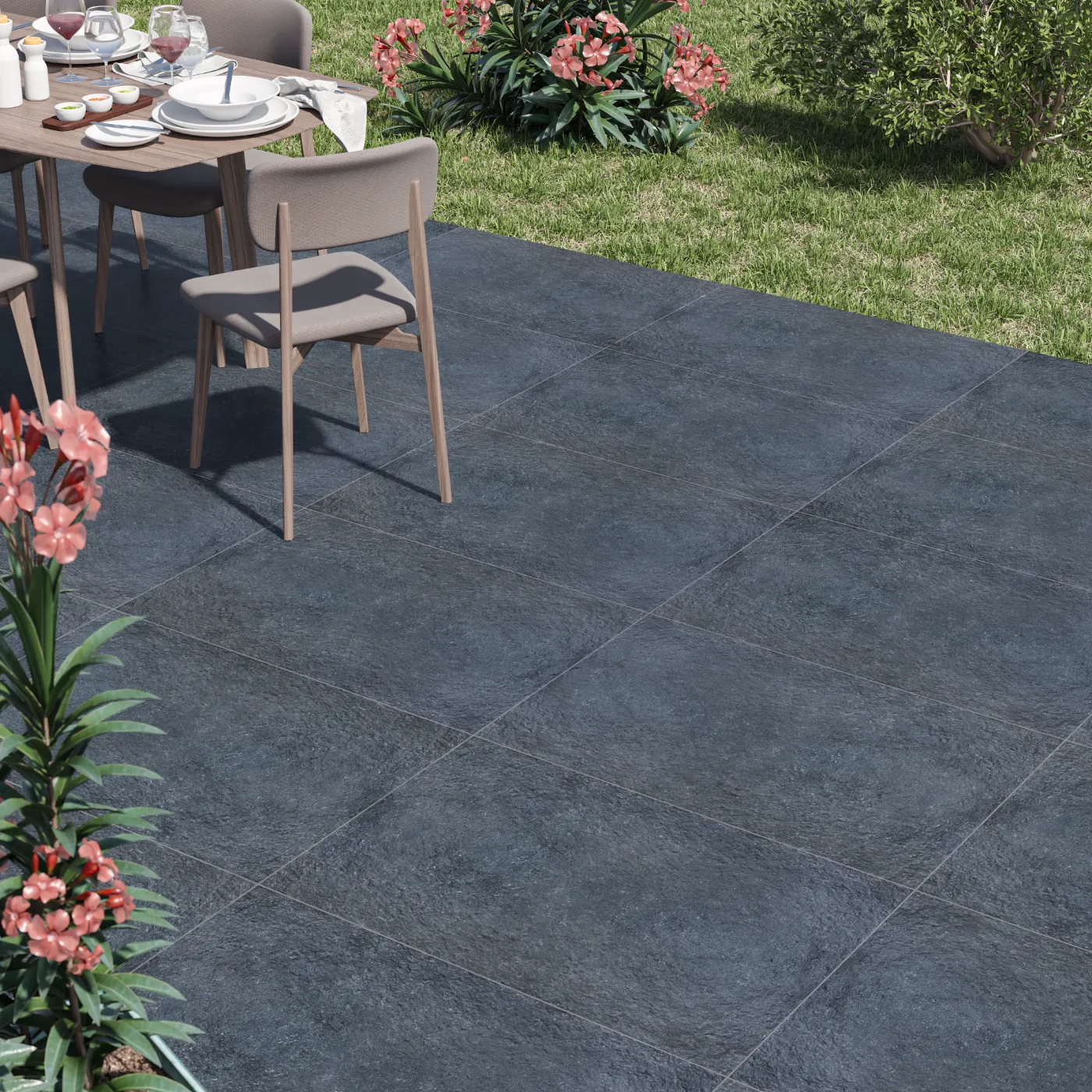 Blue Stone Anti Slip Outdoor Porcelain Tile Rectified Edge - Matt Finish 600 x 900 x 20 (1)