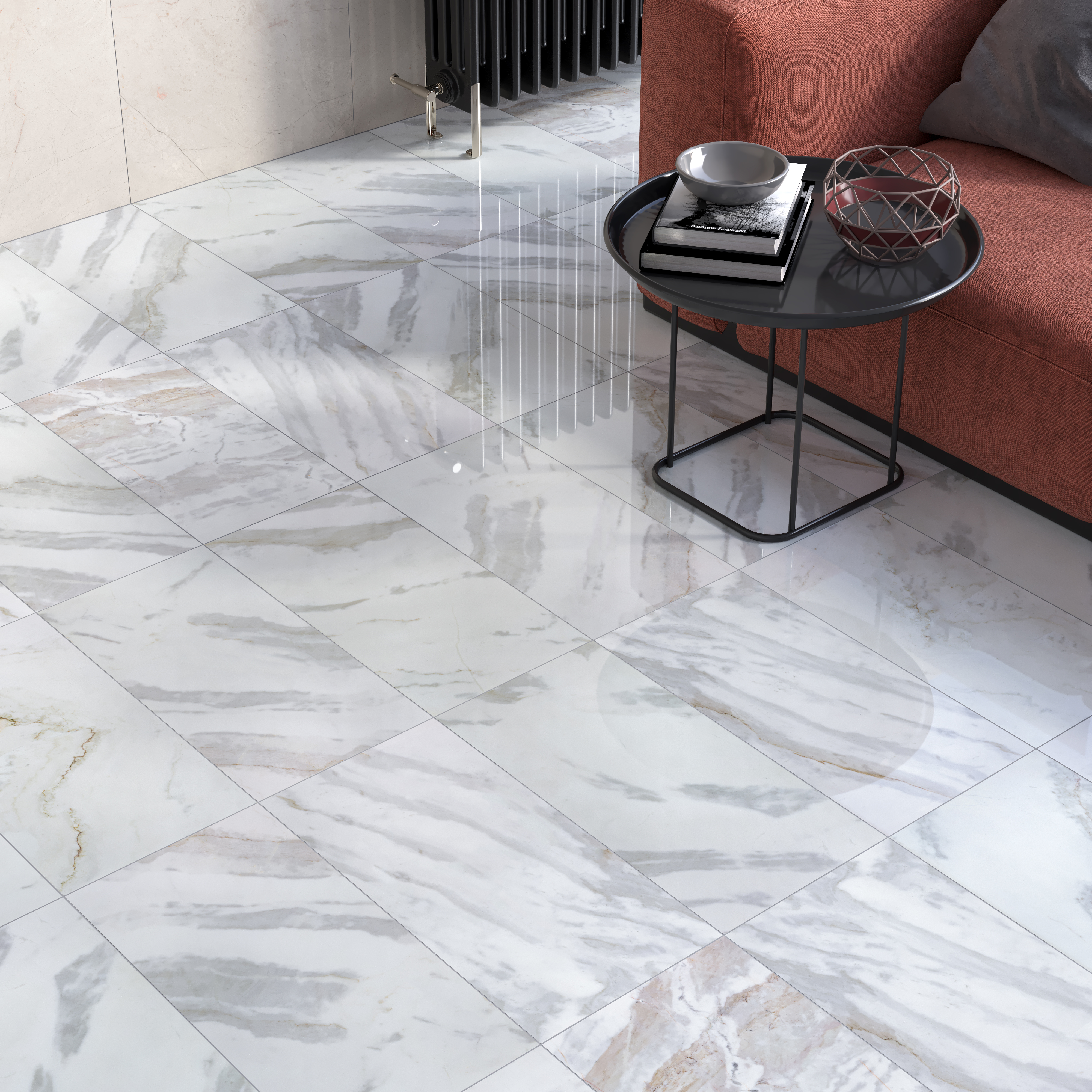 Calacatta Isola Marble Tile Polished 305 x 610 x 12 (0)