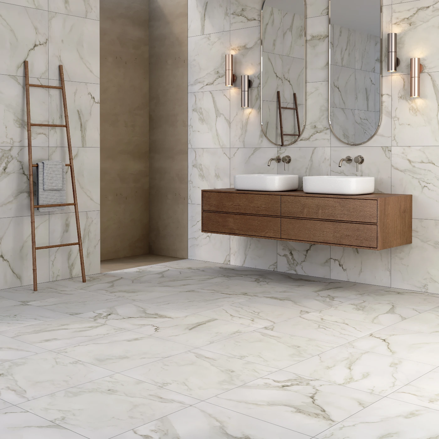 Calacatta Paonazzo Porcelain Tile Rectified Edge - Honed Finish 600 x 1200 x 10 (0)