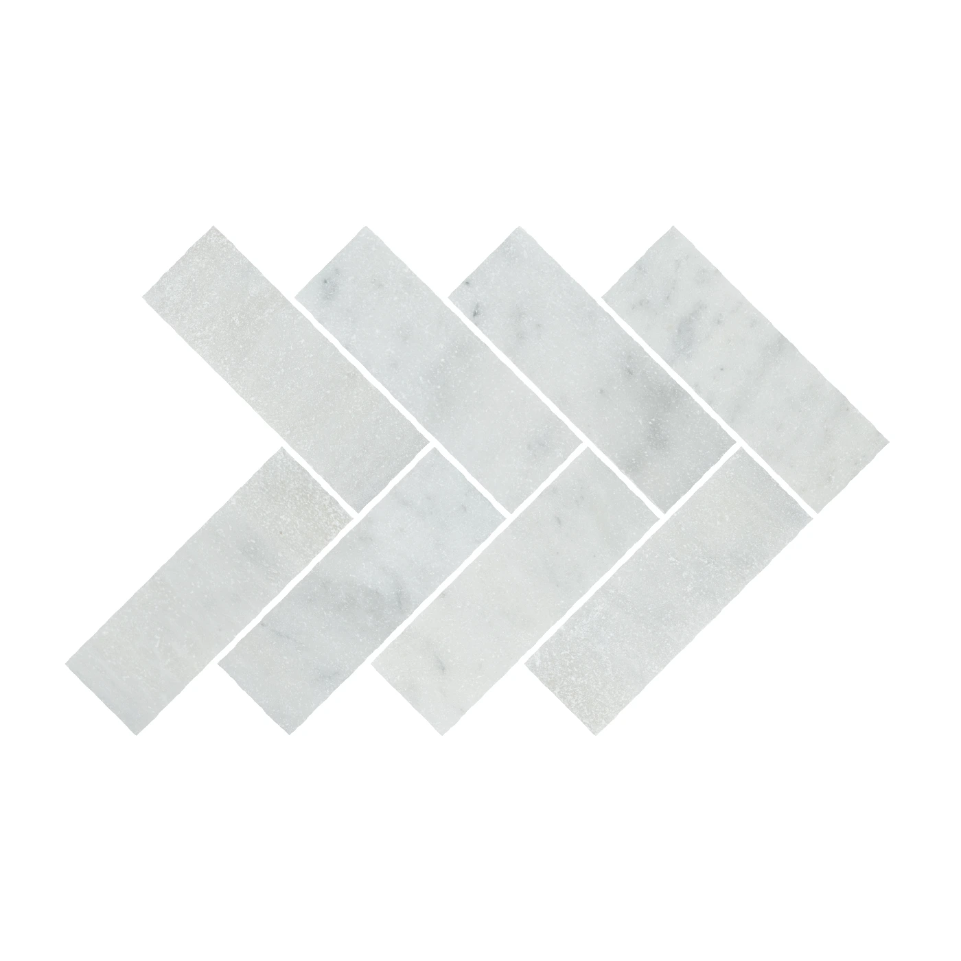 Caria White Herringbone Marble Tile Tumbled 100 x 305 x 10 (1)