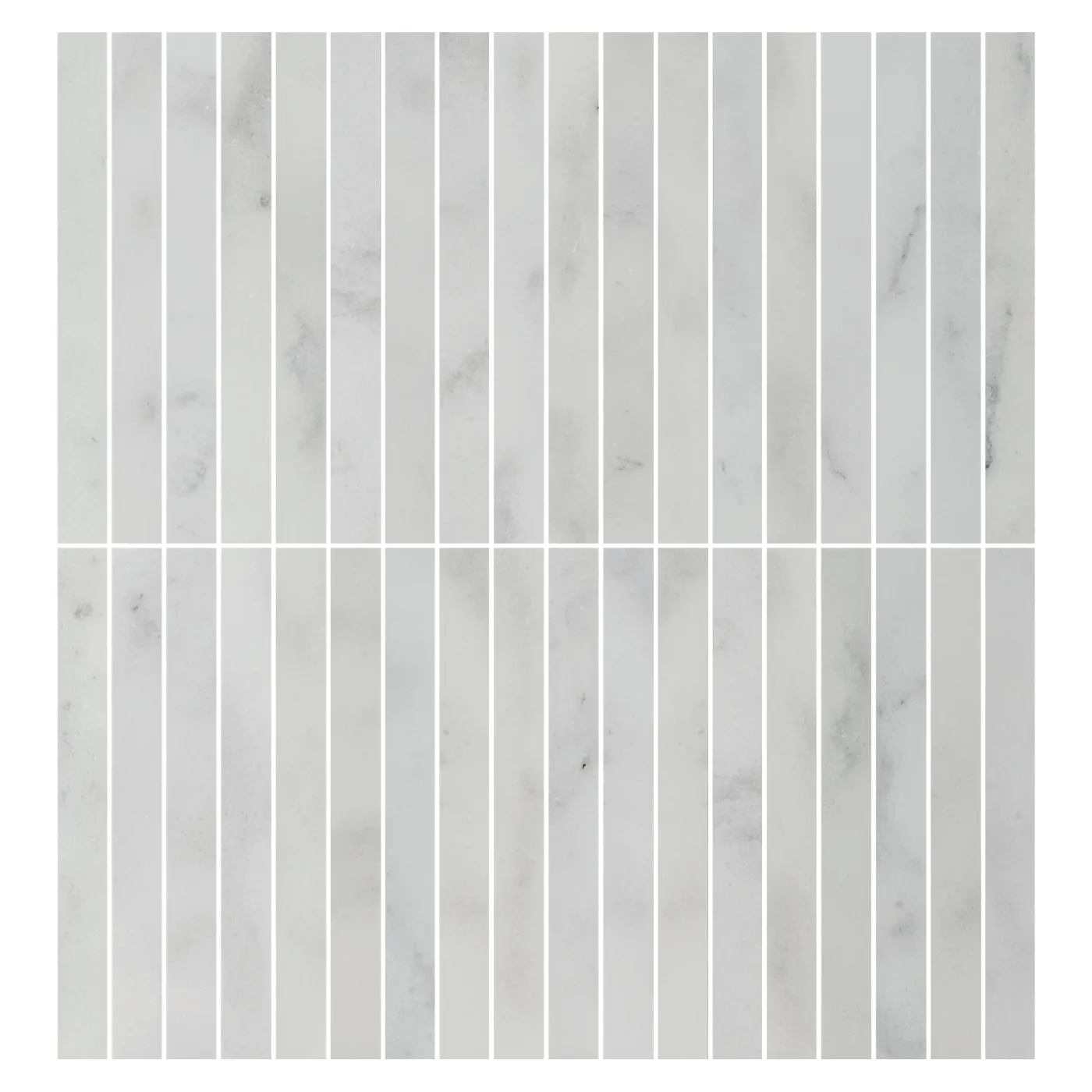 Carrara White Marble Kitkat Mosaic Tile Honed 305 x 305 x 10 (2)