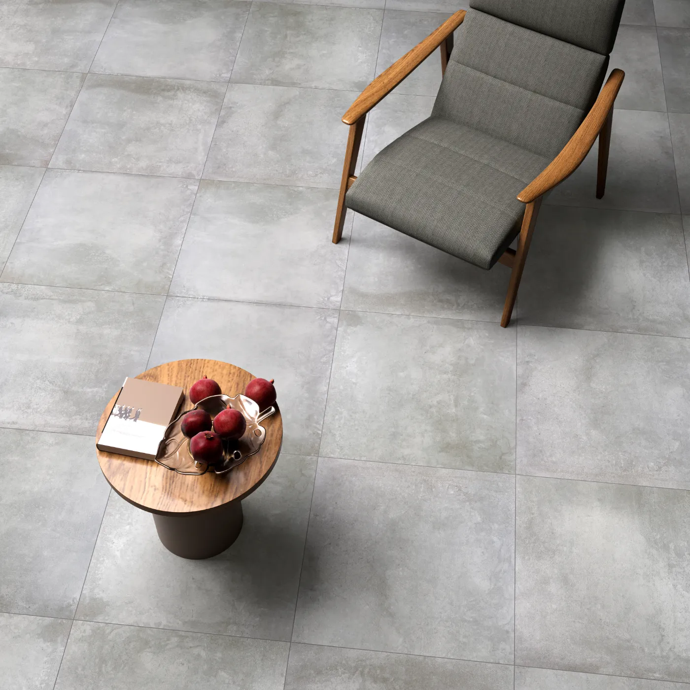 Ceraforge Iron Concrete Effect Porcelain Tile Rectified Edge - Matt Finish 600 x 600 x 9 (1)