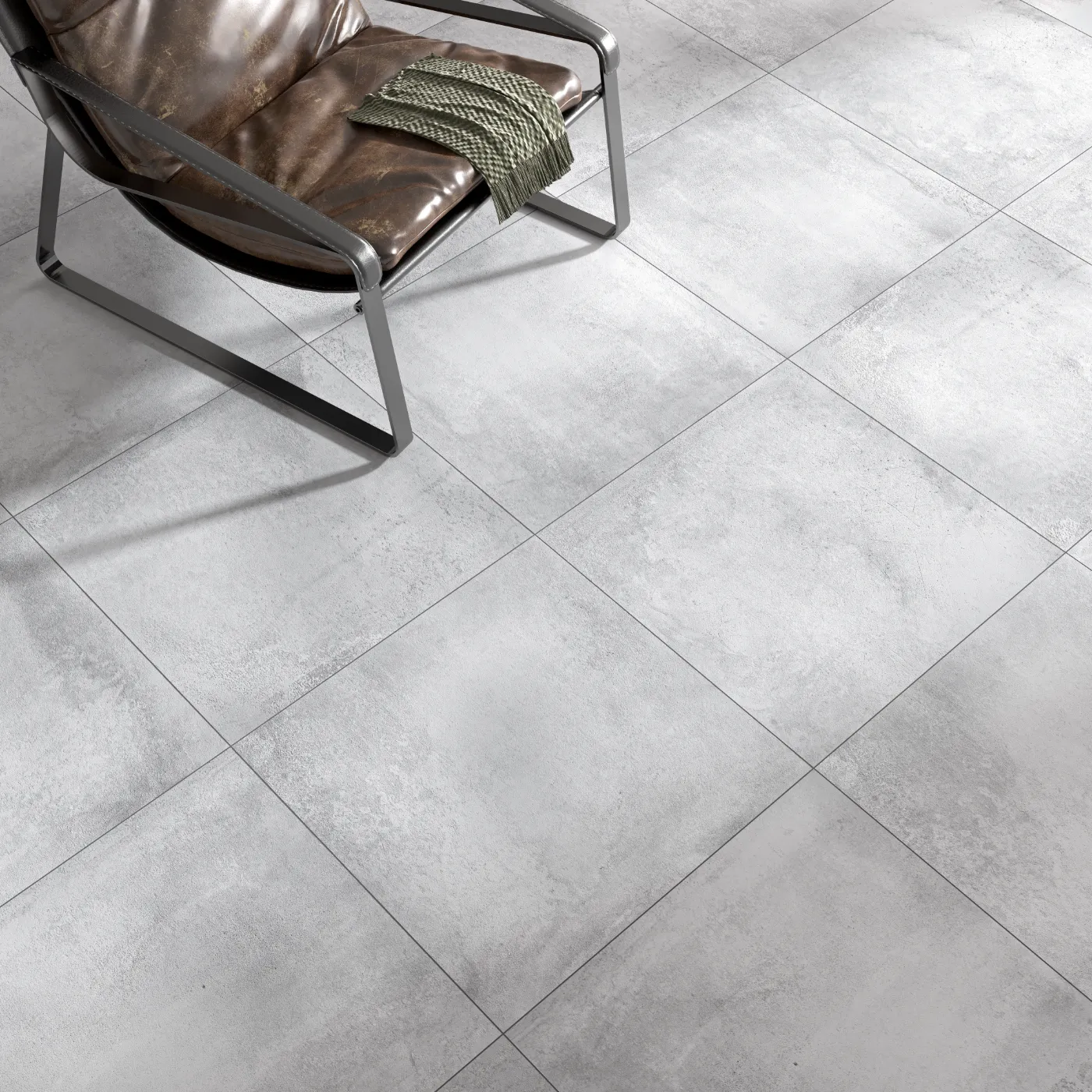 Ceraforge Lithium Concrete Effect Porcelain Tile Rectified Edge - Matt Finish 600 x 600 x 9 (2)