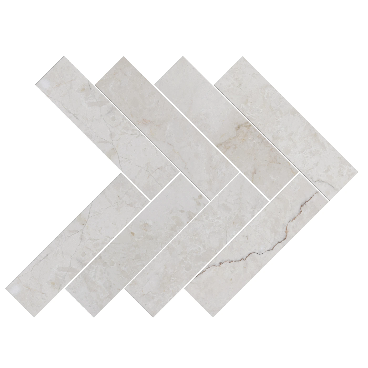 Crema Marfil Herringbone Marble Tile Honed 75 x 305 x 10 (1)