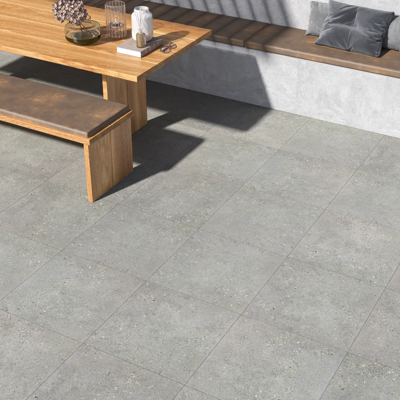 Frammenti Grigio Anti Slip Porcelain Tile Rectified Edge - Matt Finish 600 x 600 x 9 (1)