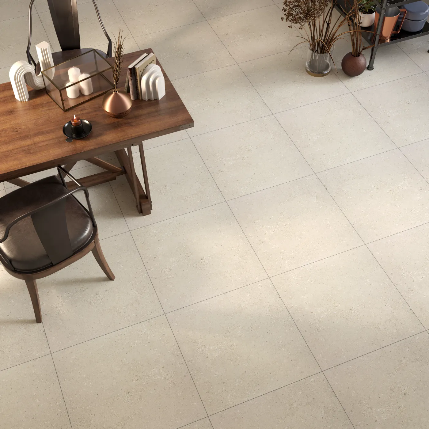 Frammenti Tech Beige Porcelain Tile - Rectified Edge - Matt Finish