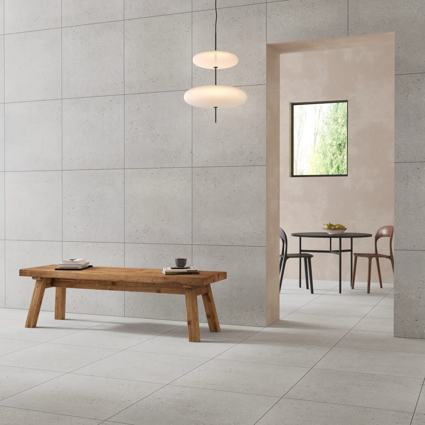 Frammenti Tech Bianco Porcelain Tile Rectified Edge - Matt Finish 600 x 1200 x 9 (2)