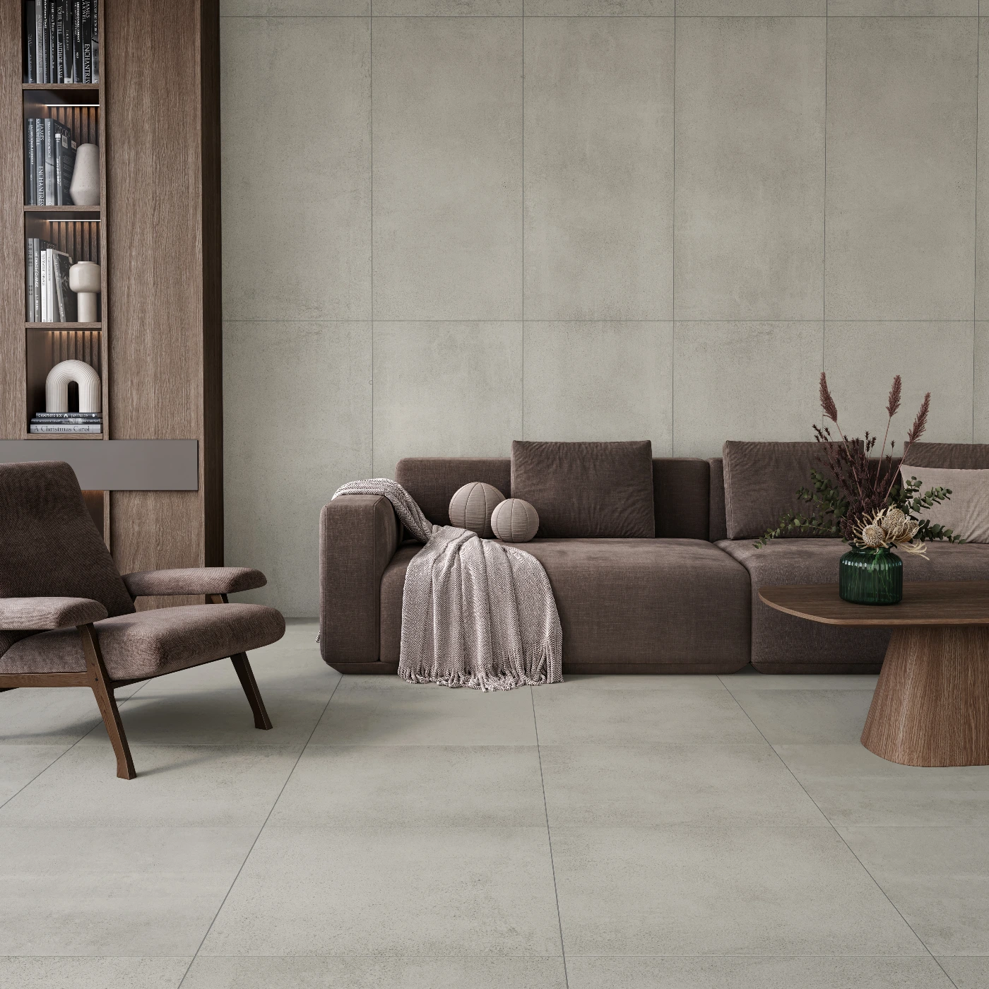 Industria Zinc Colourbody Concrete Effect Porcelain Tile Rectified Edge - Matt Finish 600 x 1200 x 10 (0)