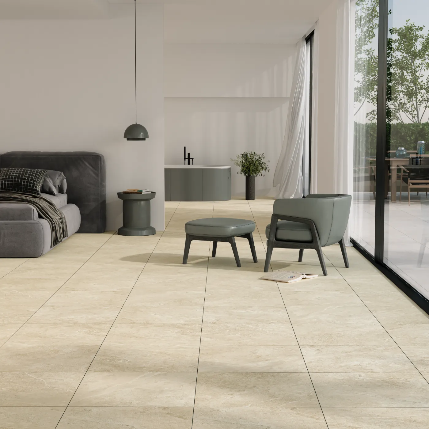 Just Cream Porcelain Tile Rectified Edge - Matt Finish 600 x 600 x 9 (0)