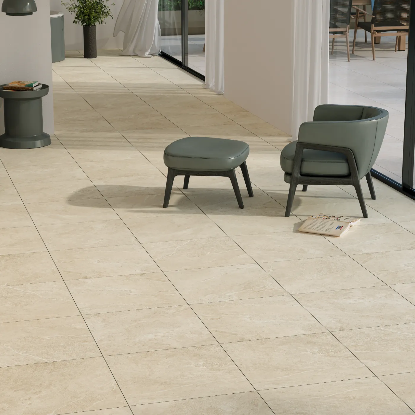 Just Cream Porcelain Tile Rectified Edge - Matt Finish 600 x 600 x 9 (1)