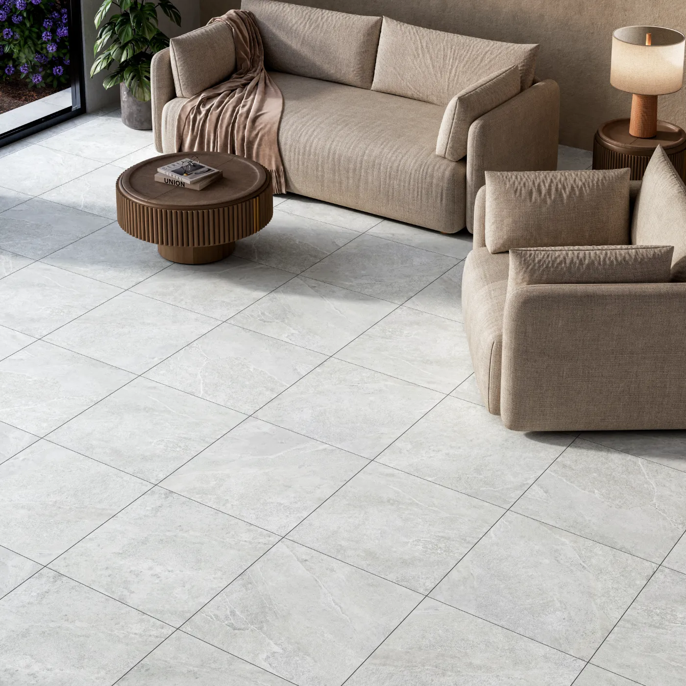 Just Pearl Porcelain Tile Rectified Edge - Matt Finish 600 x 600 x 9 (1)