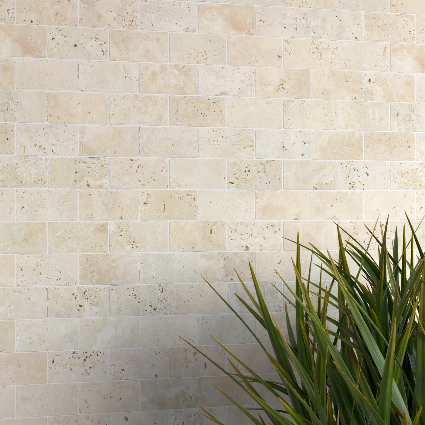 Lydia Classico Travertine Brick Mosaic Tile Unfilled & Tumbled Edge 48 x 100 (2)