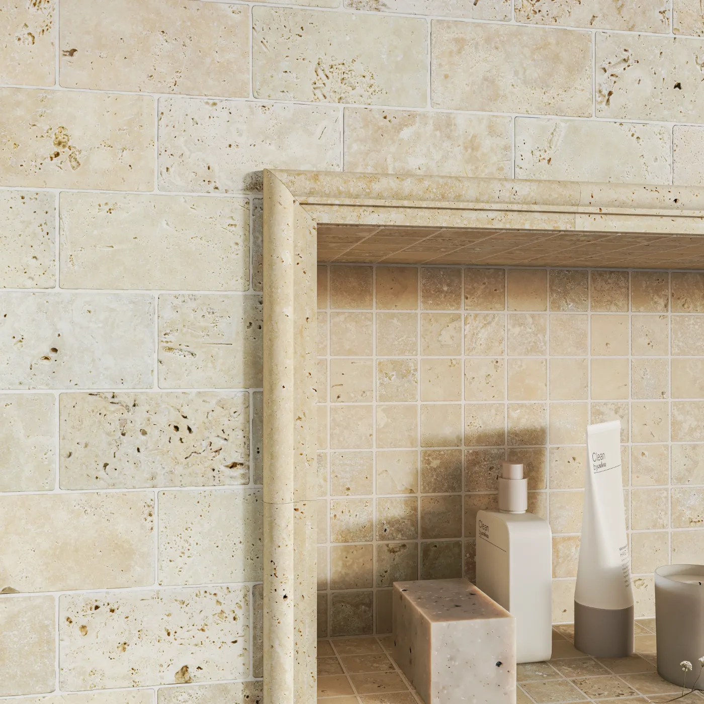 Lydia Classico Travertine Dado Border Tile - Honed