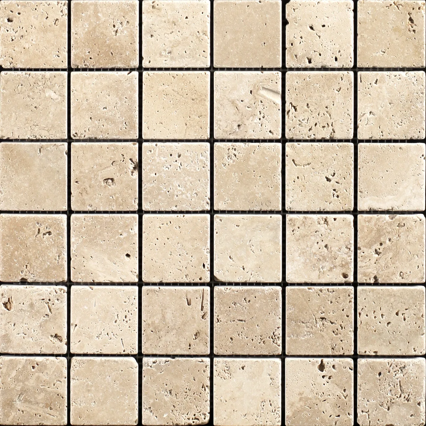 Lydia Classico Travertine Mosaic Tile Unfilled & Tumbled Edge 48 x 48 (1)