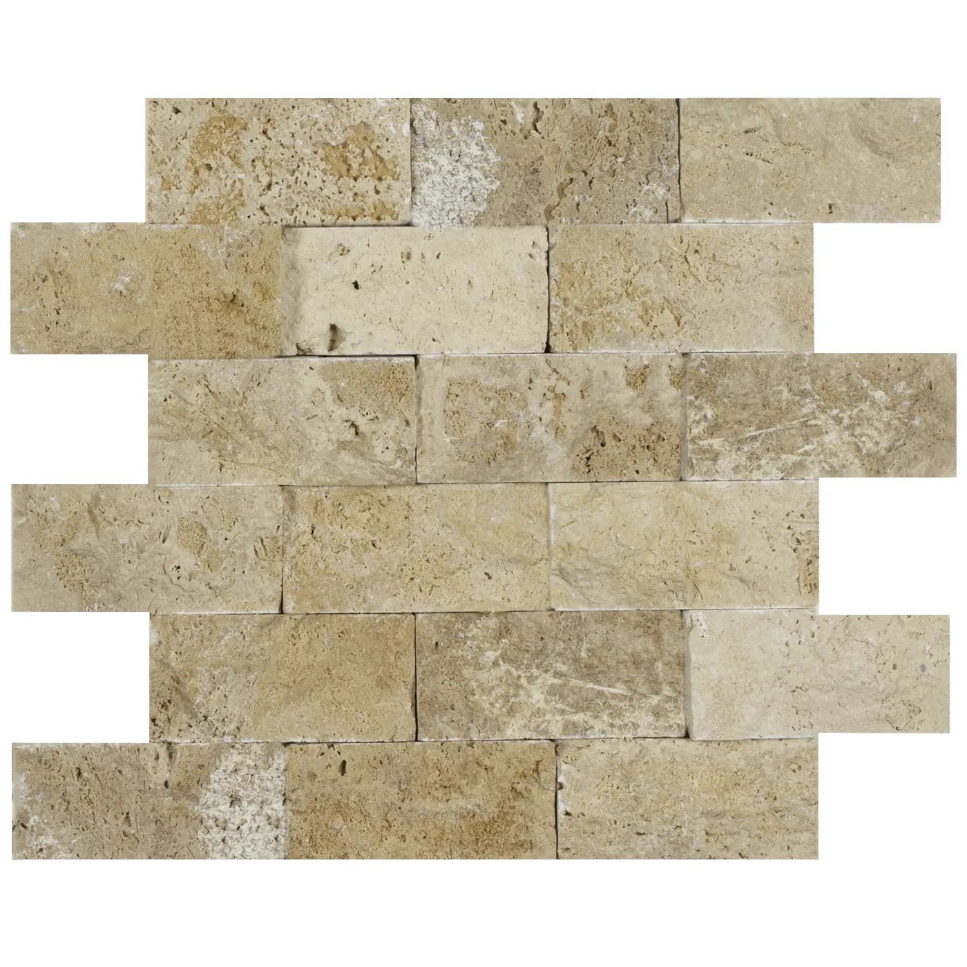 Lydia Classico Travertine Tile Split Face - 3D Effect 48 x 100 (2)