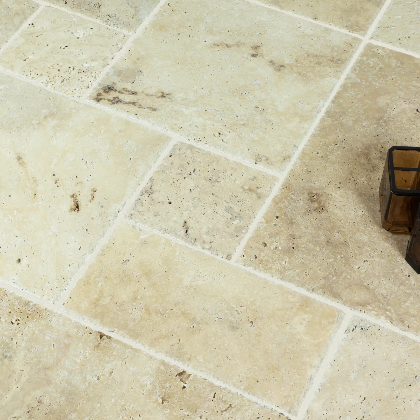 Lydia Kremna Travertine Tile Brushed & Chiselled Edge Opus Franco x 12 (3)