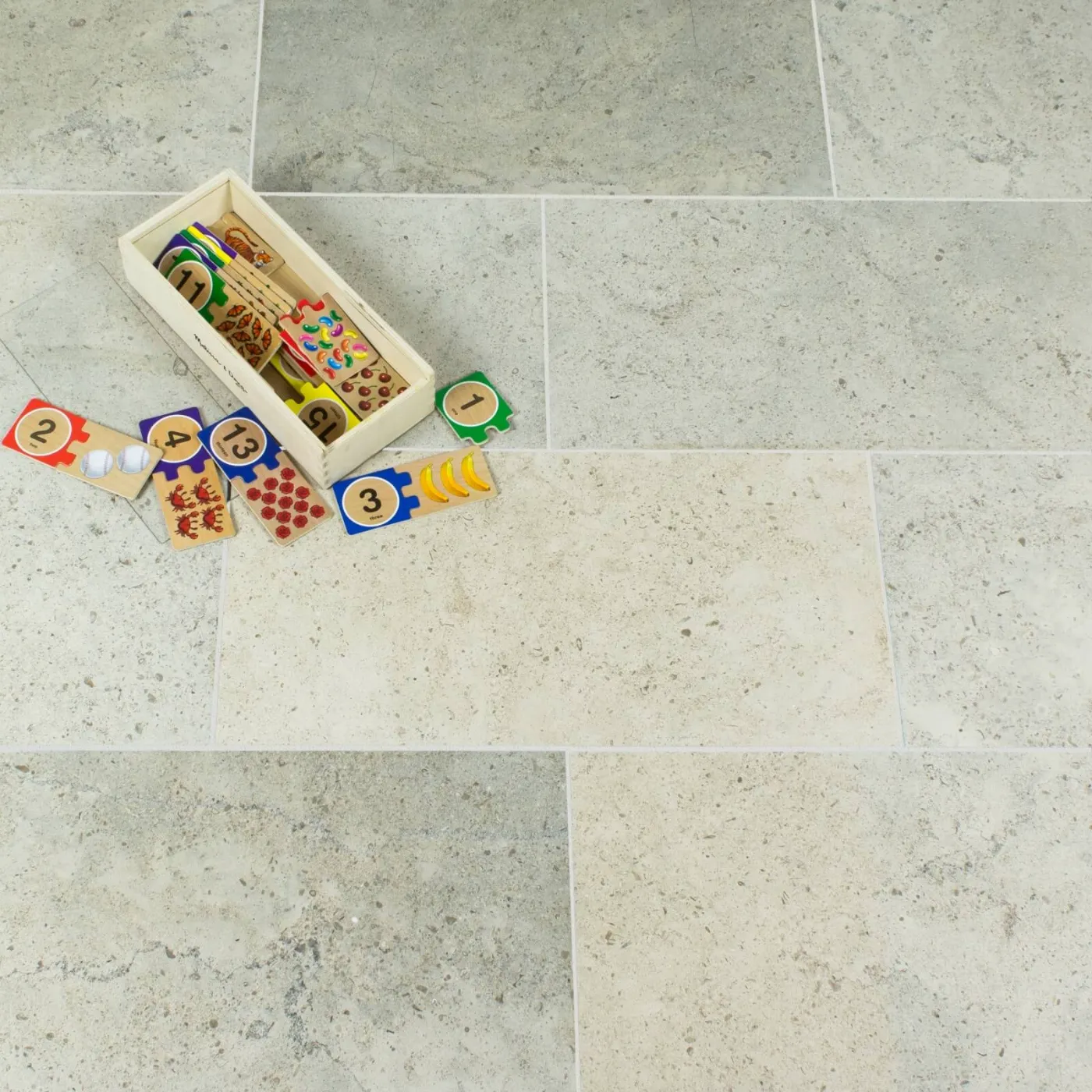 Moleanos Blue Mix Limestone Tile - Brushed