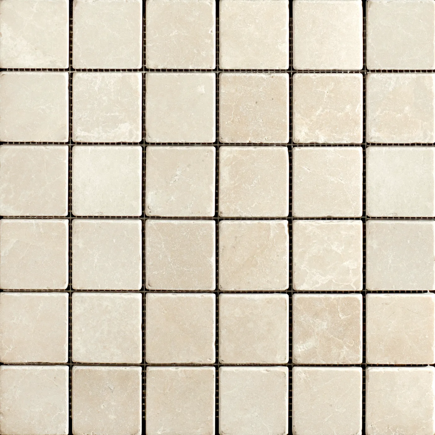 Olympus Creme Marble Mosaic Tile Tumbled Edge 48 x 48 (1)