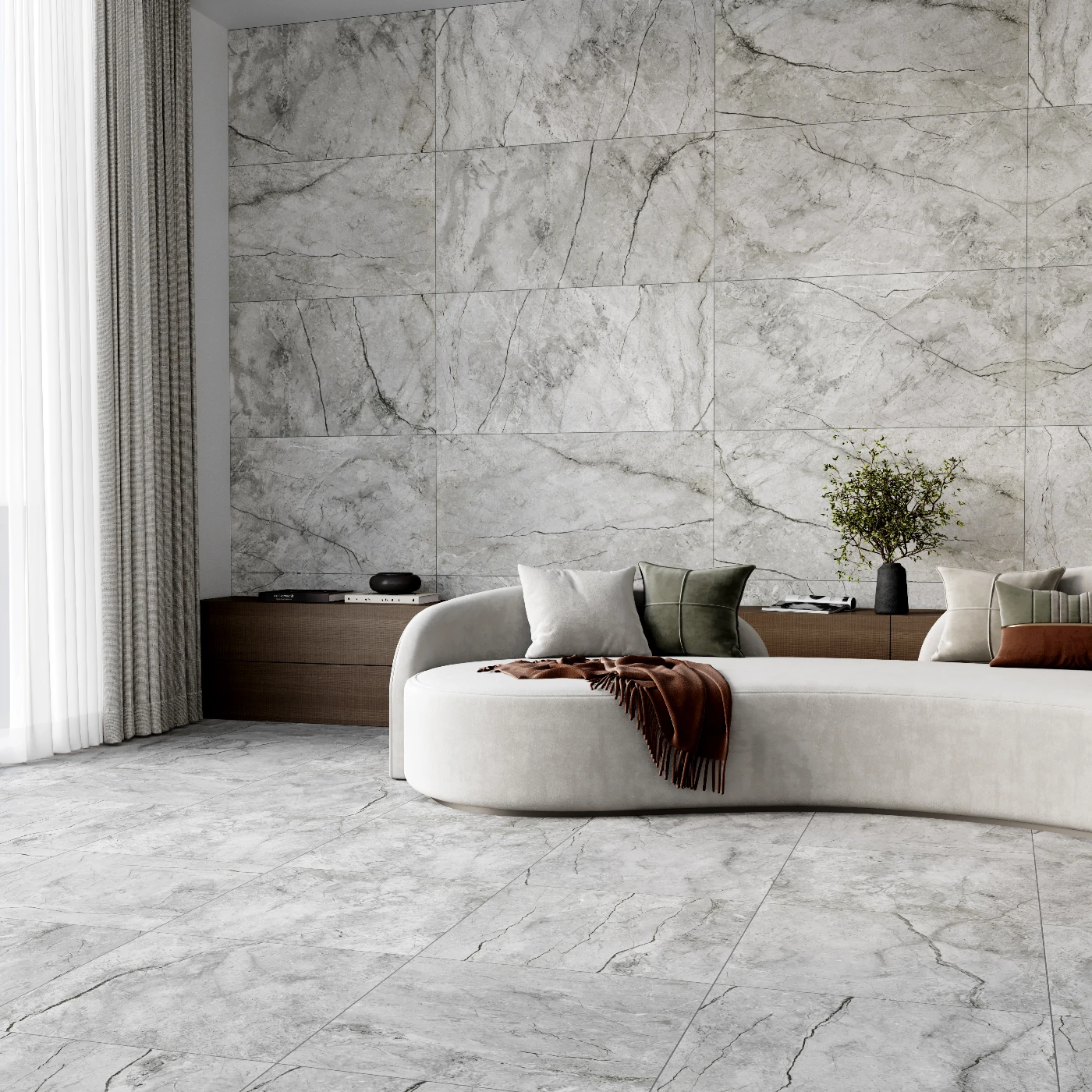 Paradiso Argento Porcelain Tile Rectified Edge - Matt Finish 600 x 600 x 9 (0)