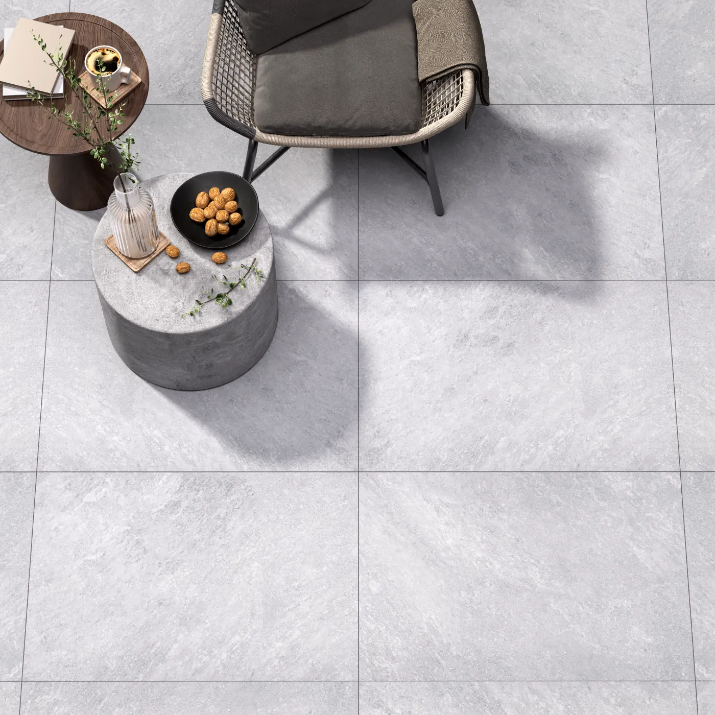 Quartz Grey Anti Slip Outdoor Porcelain Tile Rectified Edge - Matt Finish 600 x 900 x 20 (1)