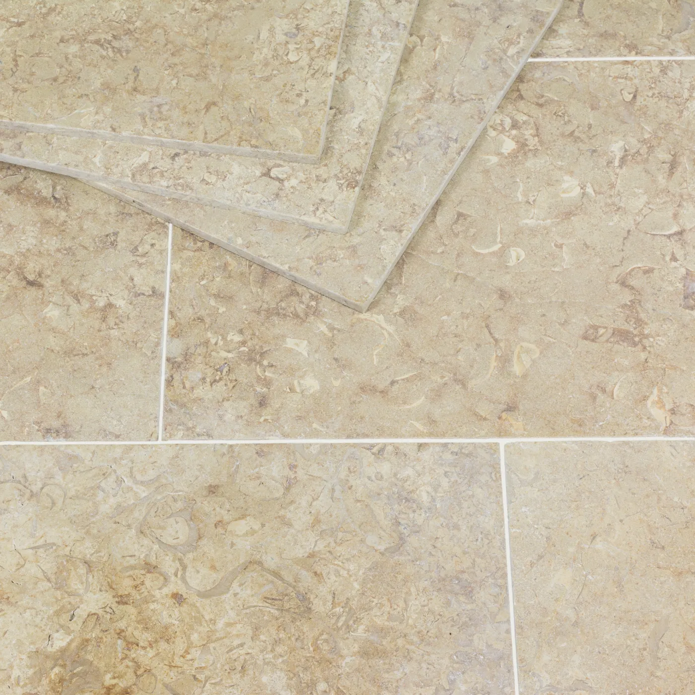 Salem Gold Limestone Tile Tumbled Edge 400 x 600 x 12 (2)