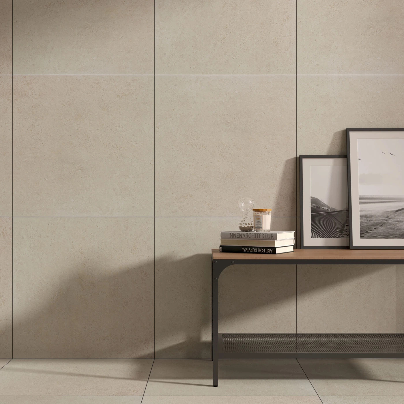 Siena Beige Porcelain Tile Rectified Edge - Matt Finish 400 x 802 x 10 (0)