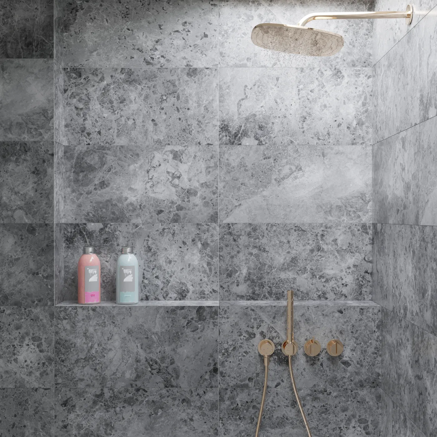 Silver Moon Marble Tile - Honed