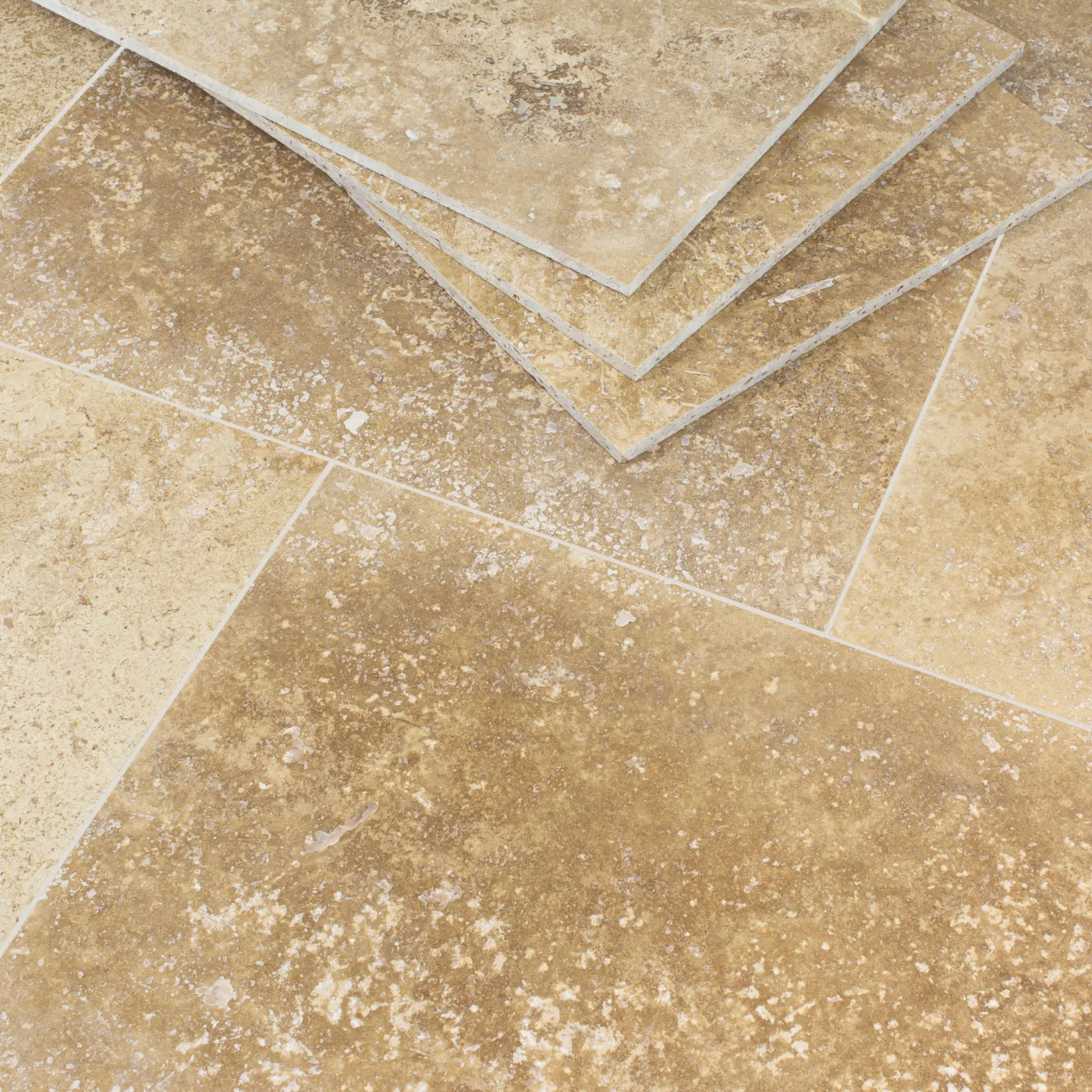 Siva Noce Travertine Tile Honed & Filled 406 x 406 x 12 (2)