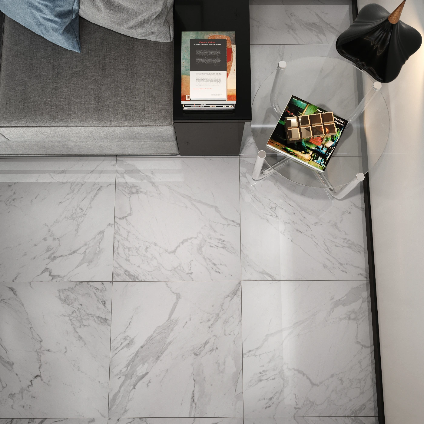 Statuarietto Porcelain Tile Rectified Edge - Polished Finish 600 x 1200 x 10 (0)